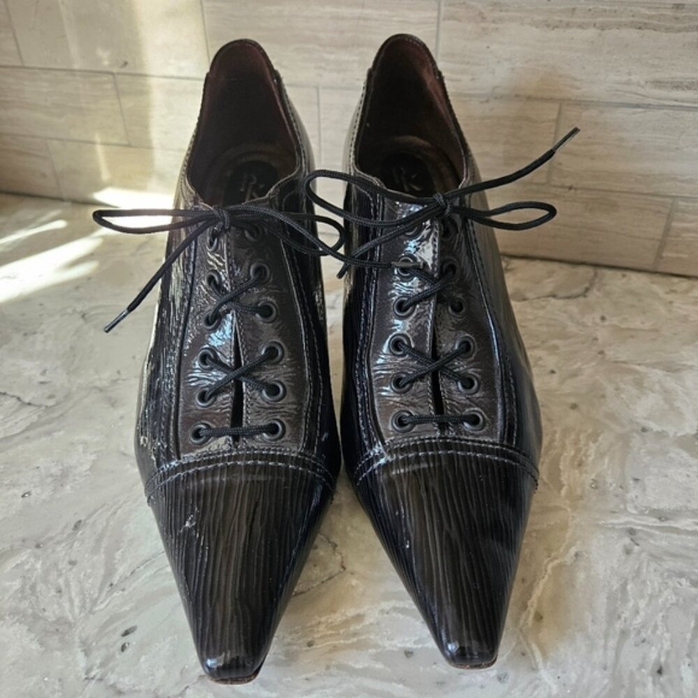 Peter Kaiser Dark Brown Leather  Lace Pump